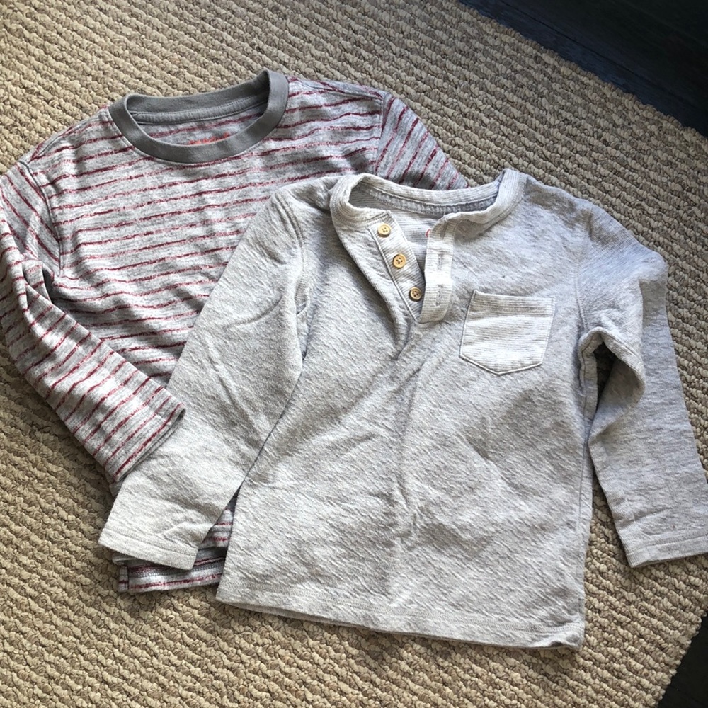 4T Cat & Jack Long sleeve Henley t-shirt bundle